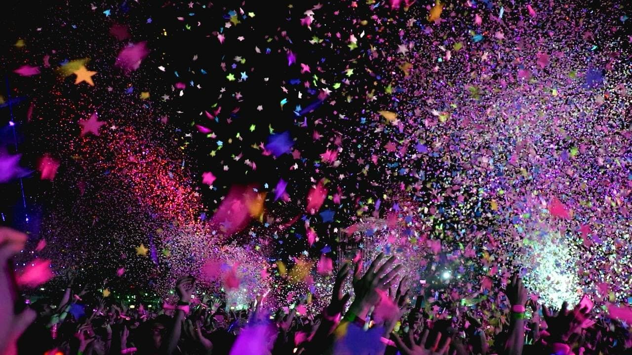 Colorful celebration with confetti